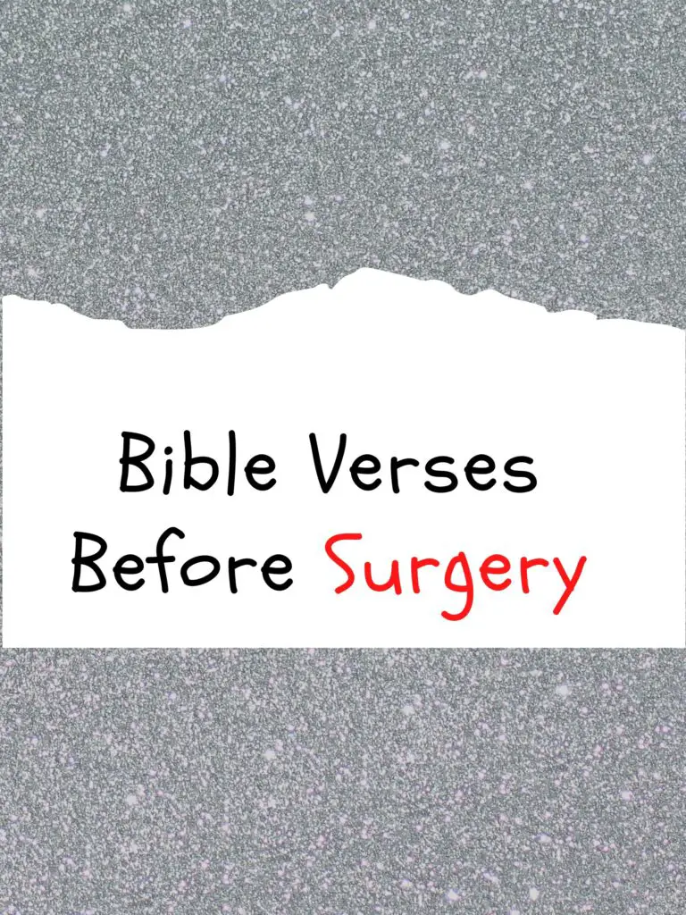Powerful Bible verses before surgery