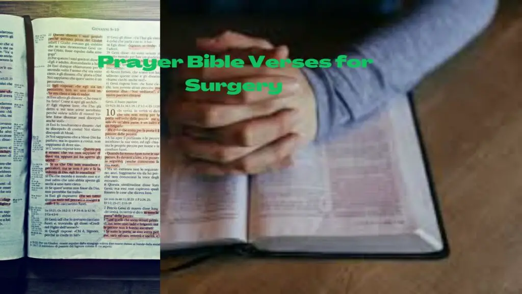 Prayer Bible Verses for Surgery