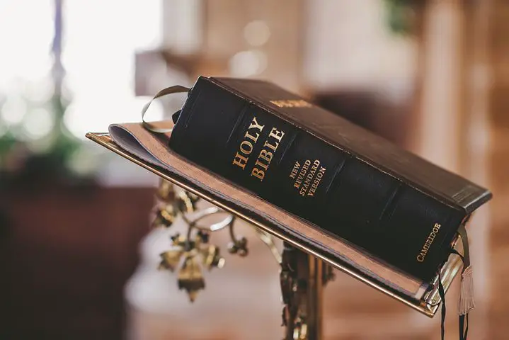 Bible on the alter