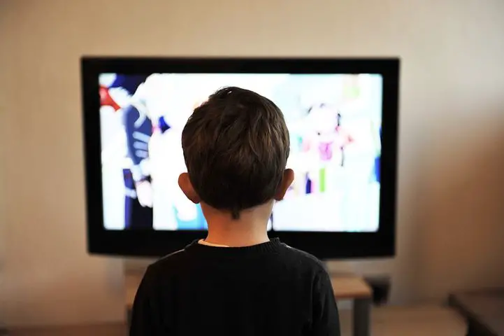 Child watching bad things on tv